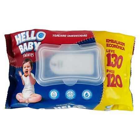 Lenços Umedecidos 130 Unidades - Hello Baby