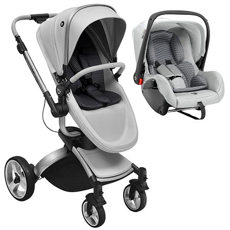 Carrinho Passeio Moisés e Bebê Conforto Candy Titanium