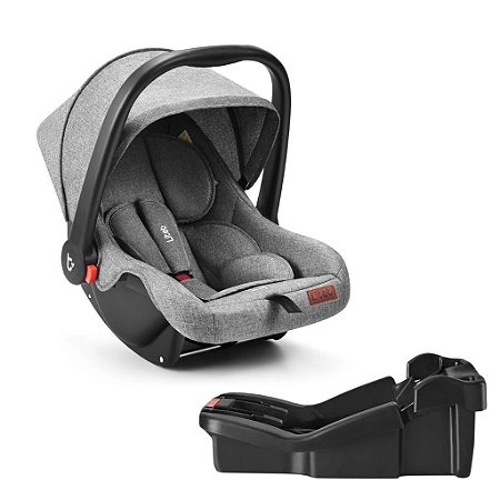 Kit Bebê Conforto (0-13 kg) Cinza Mesclado com Base  - Litet