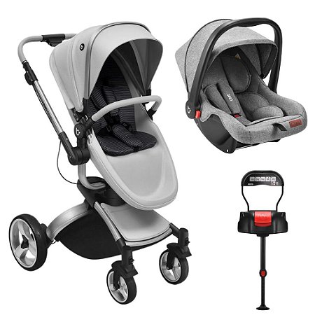 Carrinho Passeio Moisés Candy c/ Bebê Conforto e Base isofix