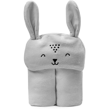 Cobertor de Microfibra Bichuus Com Capuz Cinza - Papi Mami