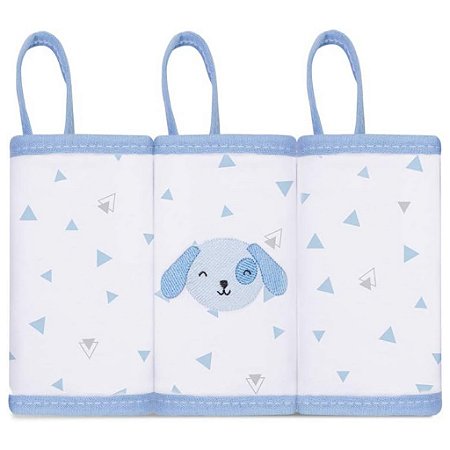 Paninho de Boca Bichuus Cachorrinho Azul 3un. - Papi Mami