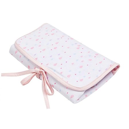 Trocador de Fraldas Portátil Estampado Gotas - Papi Mami