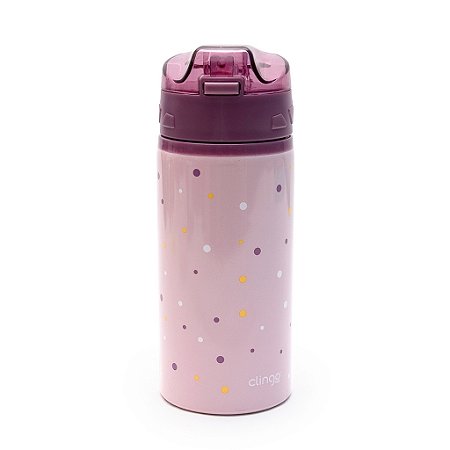 Garrafa Fresh Infantil Em Alumínio Com Canudo 580ml - Clingo