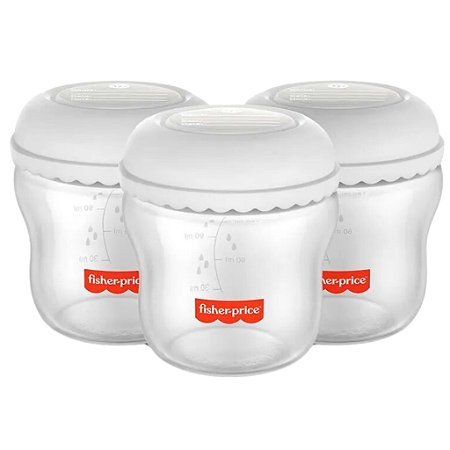 Kit 3 Frascos para Armazenar Leite 150ml - Frisher Price