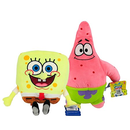 Kit Pelúcia Bob Esponja e Patrick Estrela - Multikids