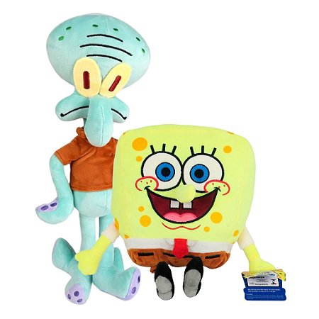 Kit Pelúcia Bob Esponja e Lula Molusco - Multikids