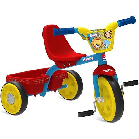 Triciclo Infantil Bandeirante Bandy Com Carenagem Azul