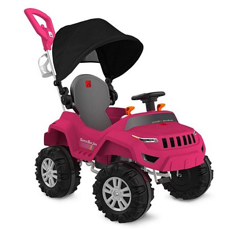 Super Banjipe Bandeirante Reclinável Com Capota Rosa