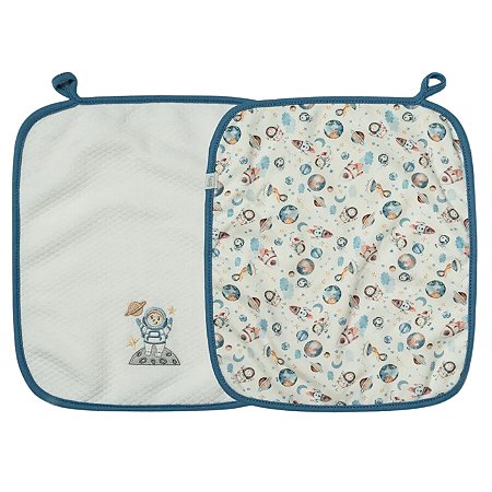 Kit Com 2 Babinhas Hug Astronauta Azul Nimbus