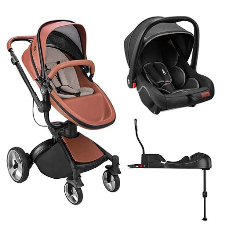Carrinho Passeio Moisés Candy c/ Bebê Conforto e Base Isofix