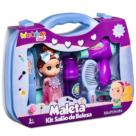Maleta Kit Salão de Beleza Multikids Workshop Jr +3 Anos