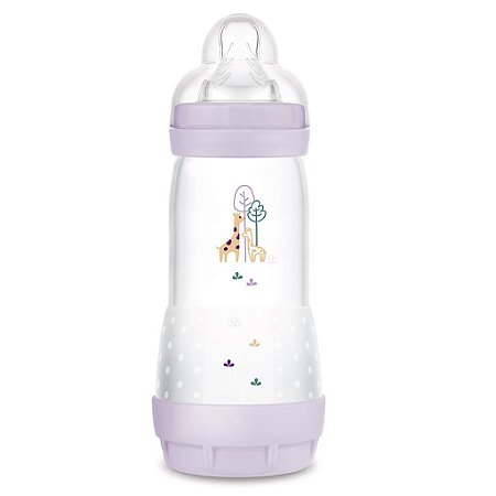 Mamadeira Easy Start MAM 320ml (4m+) Lilás Girafinha