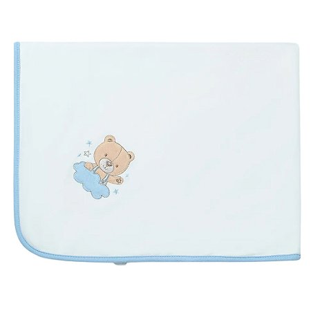 Manta Infantil de Suedine Hug Urso Sweet Dreams Azul Místico