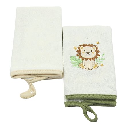 Kit Com 2 Babinhas Hug Leão Big Friends Verde e Bege