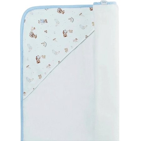 Toalha De Banho Infantil Hug Urso Sweet Dreams Azul