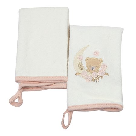 Kit 2 Babinhas Hug New Baby Ursinho e Lua Rosa Pêssego