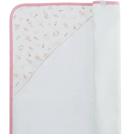 Toalha De Banho Infantil Made Of Magic Rosa E Branco