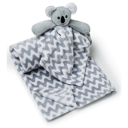 Conjunto Manta Para Bebê E Naninha Loani Coala Cinza