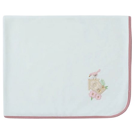 Manta Infantil De Suedine Hug Lovely Day Rosa Antigo