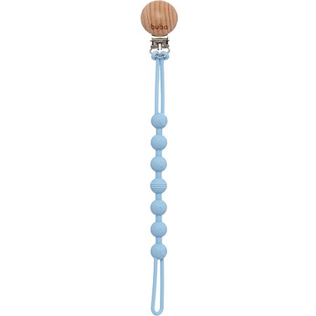 Prendedor de Chupeta Buba Silicone Azul +3 Meses