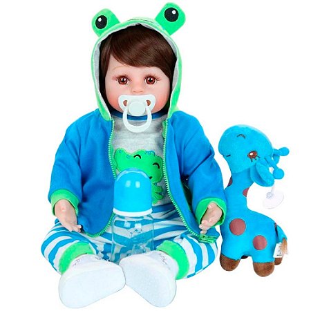 Boneco Bebê Reborn Shiny Toys Laura Baby Bryan 18"