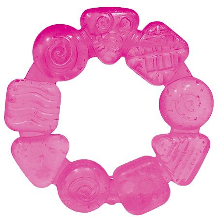 Mordedor Para Bebê Buba Macio Gel Gelado Rosa +4 Meses