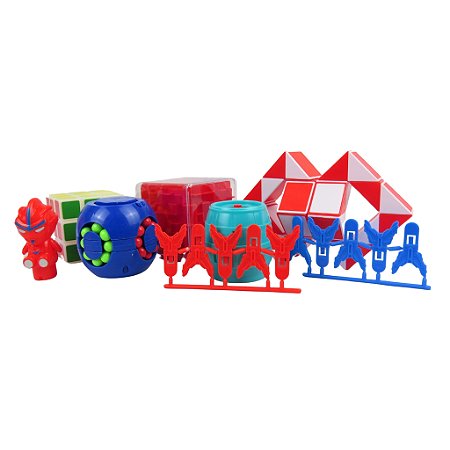 Brinquedo Infantil Kit 7 Peças Cubo Mágico Variado