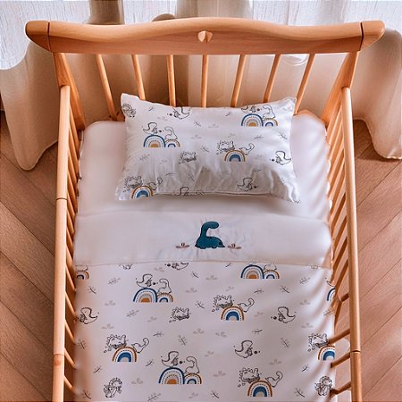 Jogo de Berço Papi Mami Tamanho Americano Dino Esporte 3 Peças