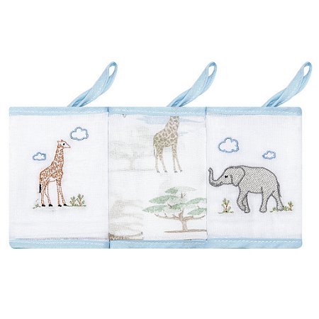 Kit Babetes Papi Mami Bordada c/ Prendedor de Chupeta África