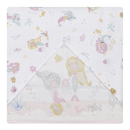 Toalha de Banho Papi Mami Felpuda c/ Capuz Sereia