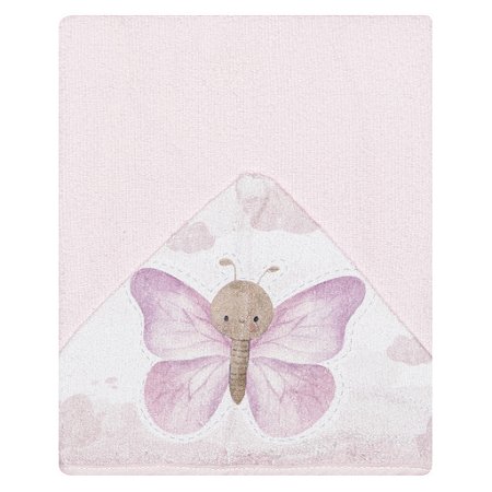 Toalha de Banho Papi Mami Felpuda Amiguinhos Borboleta Rosa