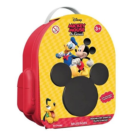 Mochila Pet Shop Multikids do Pluto e Mickey Disney