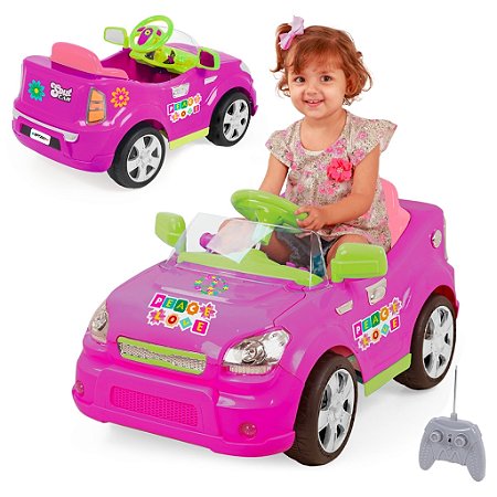 Carro Elétrico Infantil Homeplay Sout Car Love Rosa