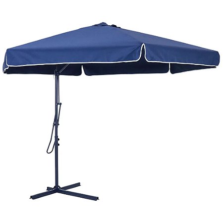 Ombrellone Suspenso Bel Fix Oslo com Alavanca Azul 3m