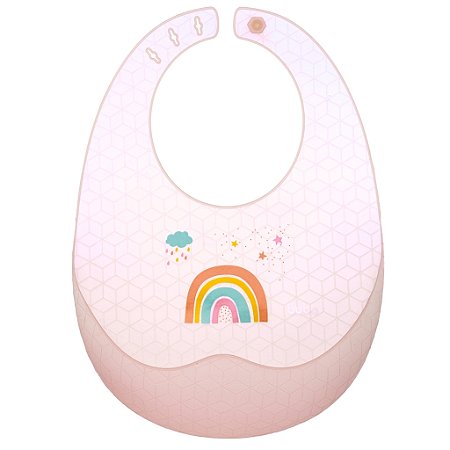 Babador Silic Buba Pega Migalhas Mais Estojo Magic Arco Iris