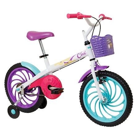 Bicicleta Infantil Caloi Ceci Aro 16 Branca