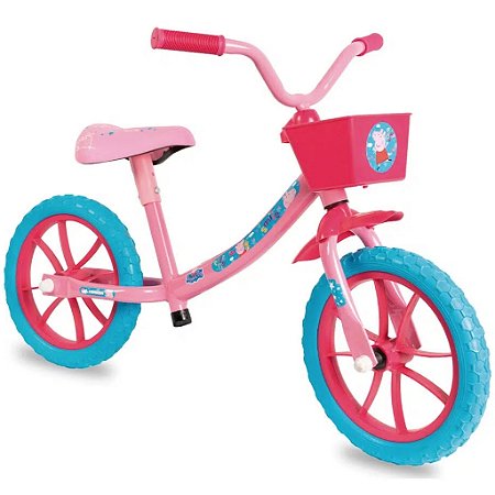 Bicicleta Balance Infantil Verden Peppa Pig Rosa +2 Anos