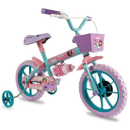 Bicicleta Infantil Verden A Casa Mágica da Gabby Aro 12 Tiffany