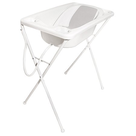 Conjunto de Banheira Trio com Assento e Suporte (até 20 kg) - Branco - Galzerano