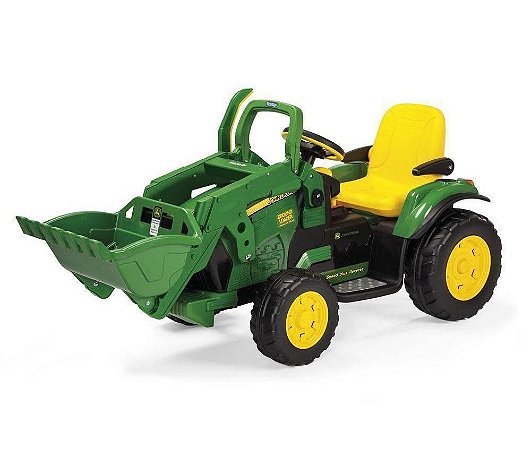 Trator Elétrico John Deere Ground Loader 12V (+3 anos) - Peg-Pérego