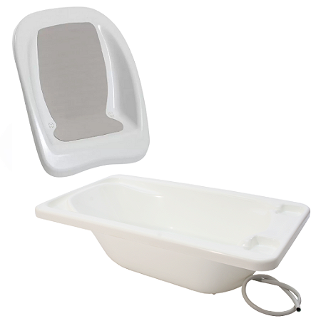 Conjunto de Banheira Com Assento (até 20 kg) - Branco - Galzerano