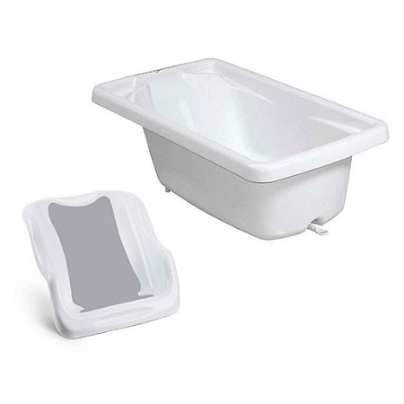 Conjunto de Banheira com Assento (até 20 kg) - Branco - Burigotto