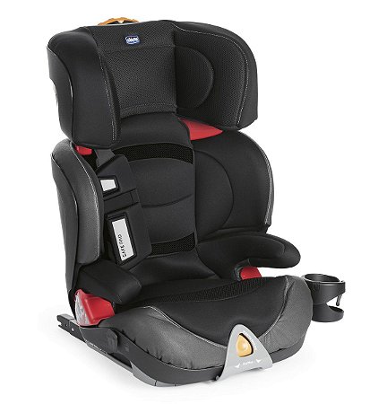 Cadeira para Auto Oasys 2-3 FixPlus (até 36 kg) - Evo Jet Black - Chicco
