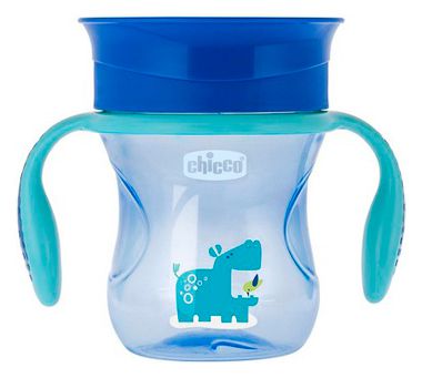 Copo Perfect Cup (+12M) - Hipopotamo Azul - Chicco