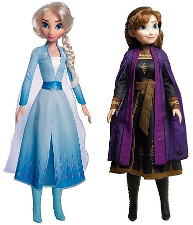Conjunto de Bonecas Frozen Disney Anna e Elsa para Crianças Acima