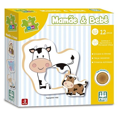 Jogo Educativo de Encaixar - Mamãe e Bebê - NIG Brinquedos - Alves Baby