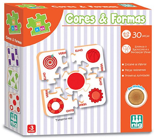 Jogo Educativo de Encaixar (+3 anos) - Cores e Formas - NIG Brinquedos