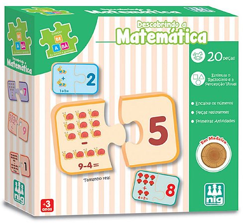 Jogo Educativo de Encaixar (+3 anos) - Descobrindo a Matemática - NIG Brinquedos
