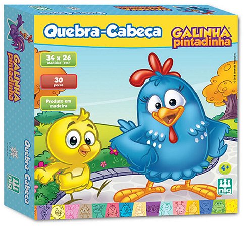 Quebra-Cabeça 30 Peças (+4 anos) - Galinha Pintadinha - NIG Brinquedos